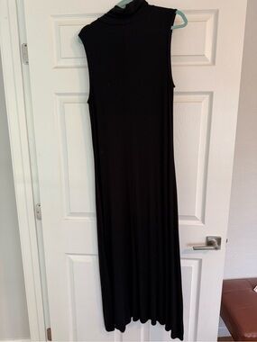 a new day Black Sleeveless mock neck midi Dress